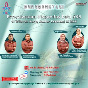 [RAKABANGTESI] Penyelesaian Disparitas Data ASN di Wilayah Kerja Kantor Regional III BKN