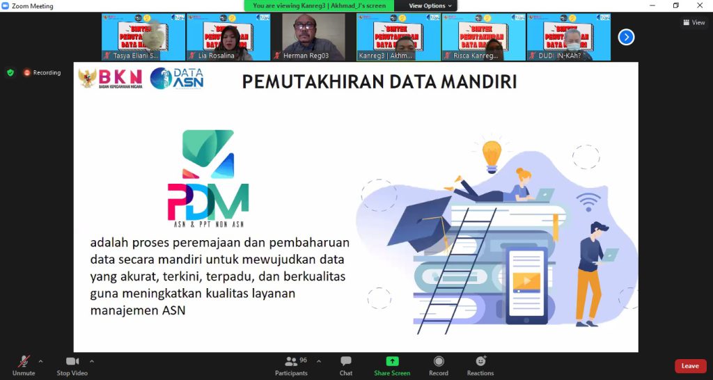 Gelar Bimtek Pemutakhiran Data Mandiri, Kakanreg : Manfaatkan dengan Optimal